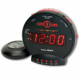 Extra-Loud Dual Alarm Clock with Bed Shaker to Wake You Up
