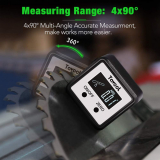 Digital Angle Gauge with Compact Backlight LCD Display
