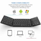 Rechargeable Foldable Bluetooth Keyboard for Windows & Android