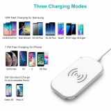 3 Coils 7.5W Qi Fast Wireless Charging Pad for iPhone & Samsung